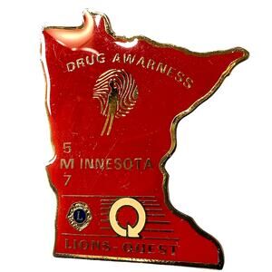 Vintage Lions Club International, Quest- Drug Awareness Lapel Pin, Minnesota 5M7